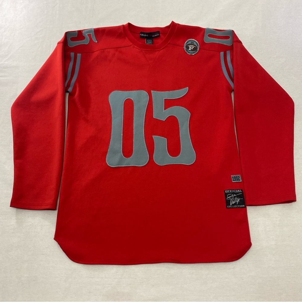 FUBU Vintage League 05 Football 1992 Official Vintage Collection Red Pullover S